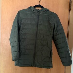 Kids’ Olive Green Puffer Jacket
